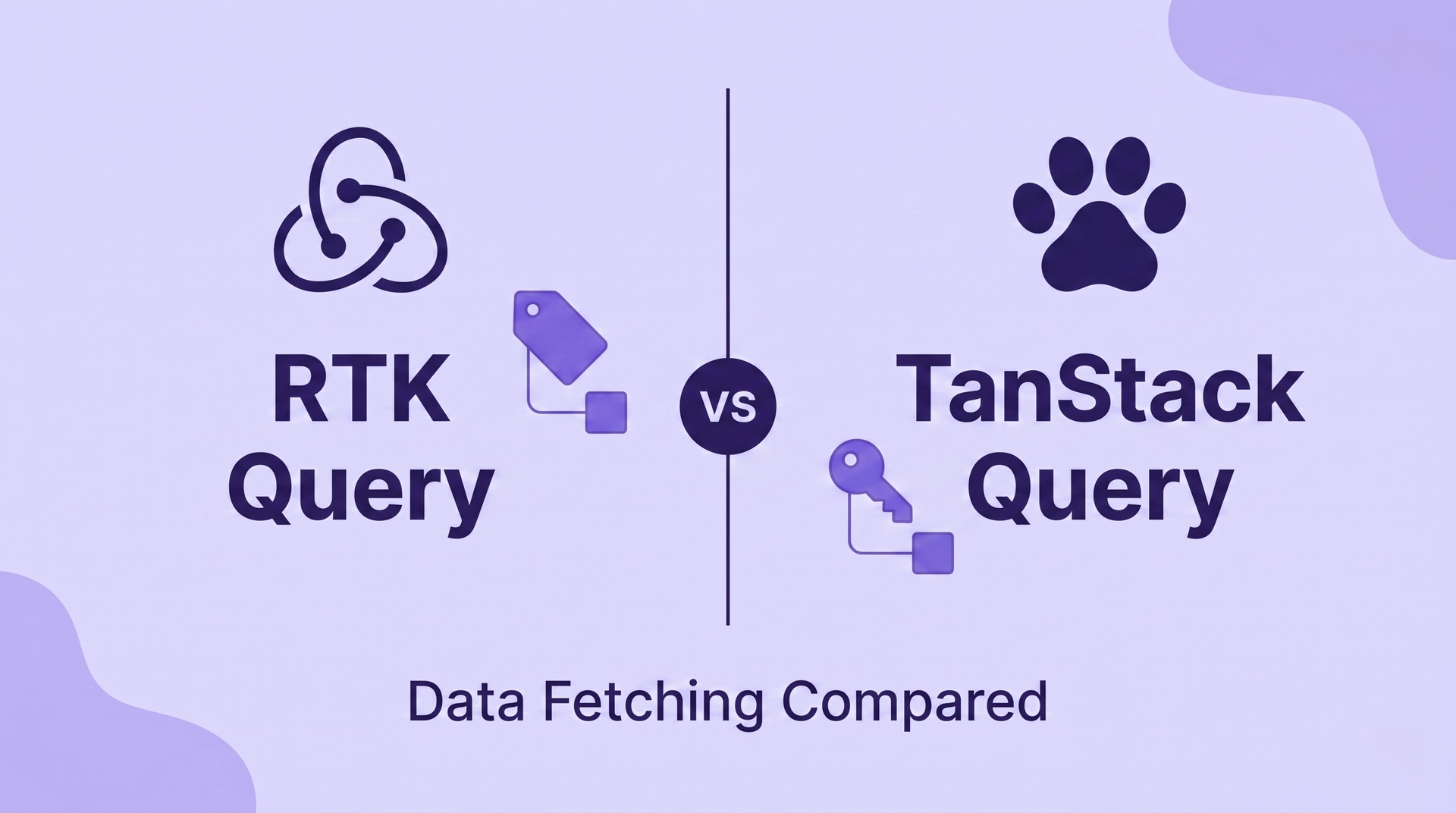 Side-by-side comparison of RTK Query and TanStack Query data fetching APIs