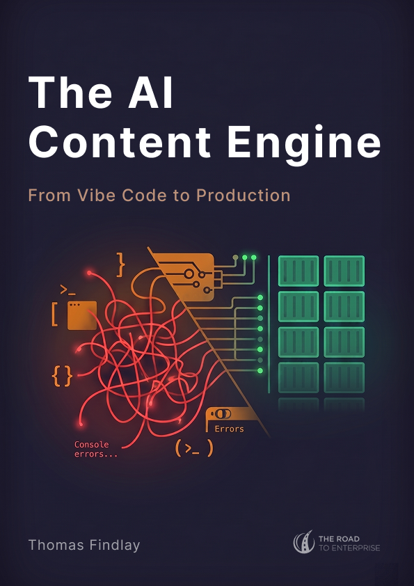 Cover of The AI Content Engine, Book 2 of the From Vibe Code to Production series